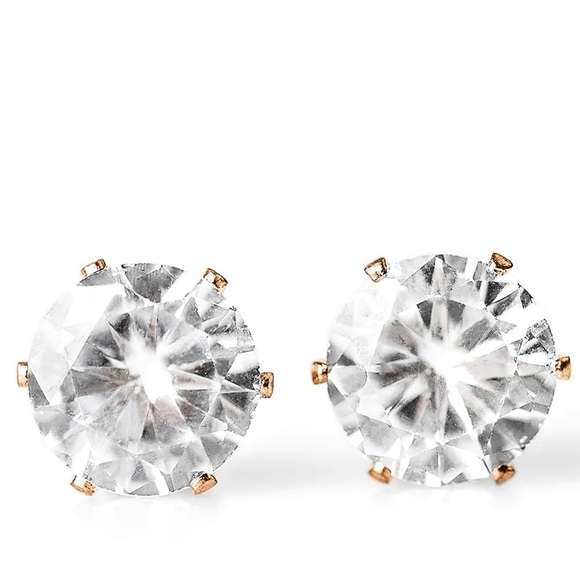 Silver rhinestone studs - Picture 1 of 1